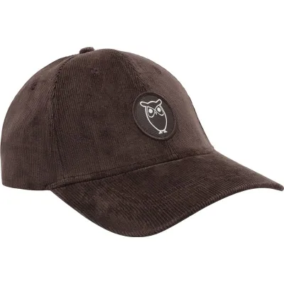 KnowledgeCotton Apparel Organic Cotton Corduroy Cap GOTS Chocolate Torte