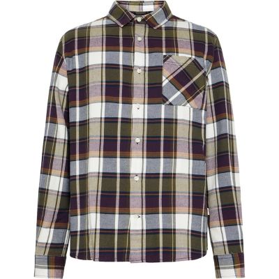 KnowledgeCotton Apparel Organic Cotton Checked Flannel Shirt GOTS Blue Check