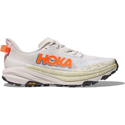 Hoka M Speedgoat 6 White / Neon Tangerine