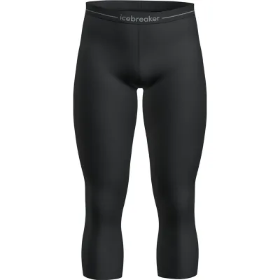Icebreaker Men Merino 200 Oasis 3/4 Leggings Black