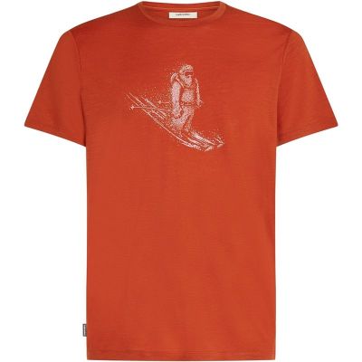 Icebreaker Men Merino 150 TechLite SS Tee Skiing Yeti Agate