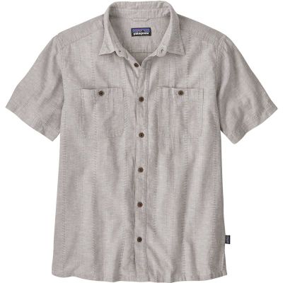 Patagonia M's Back Step Shirt Swell Dobby: Salt Grey