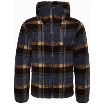 Varg M Funäs Pile Hood Earthy Blue Check, kuva 1 / 1