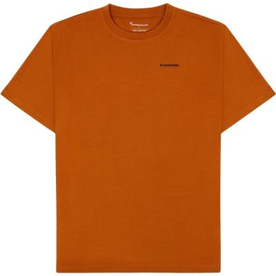 KnowledgeCotton Apparel Regenerative Organic Cotton Back Print T-Shirt Mocha