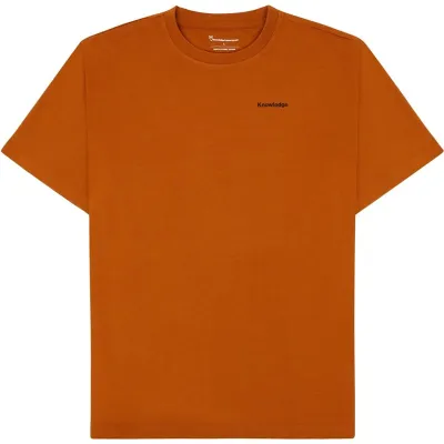 KnowledgeCotton Apparel Regenerative Organic Cotton Back Print T-Shirt Mocha, kuva 1 / 1