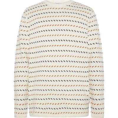 KnowledgeCotton Apparel Organic Cotton Jacquard Knit RWS Egret