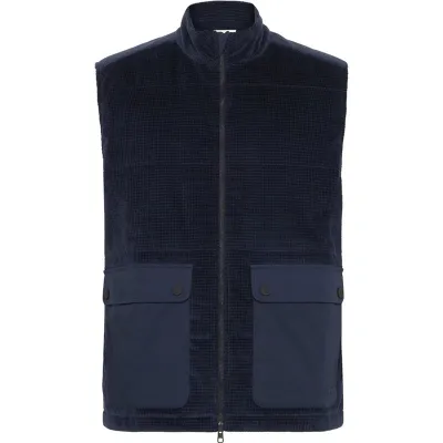 KnowledgeCotton Apparel Organic Cotton Corduroy Vest GOTS Night Sky, kuva 1 / 1