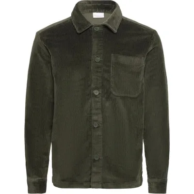 KnowledgeCotton Apparel Organic Cotton Corduroy Overshirt GOTS Forrest Night, kuva 1 / 1