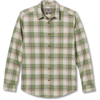 Royal Robbins Lieback Organic Cotton Flannel L/s - Jade Frost Timber Cove Pld - Miehet - M - Partioaitta