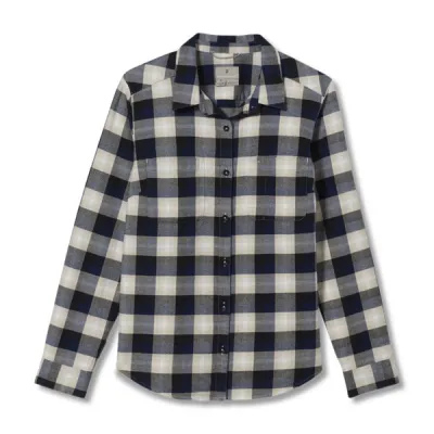 Royal Robbins Lieback Organic Cotton Flannel L/s - Creme - Naiset - L - Partioaitta, kuva 1 / 1