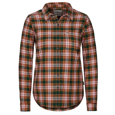 Royal Robbins Lieback Organic Cotton Flannel L/s - Baked Clay Wildwood Pld - Naiset - XL - Partioaitta, kuva 1 / 1