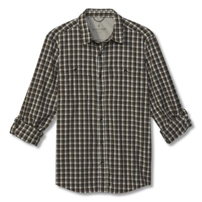 Royal Robbins Bug Barrier Vista Dry Plaid L/s - Turkish Coffee - Miehet - L - Partioaitta