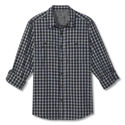 Royal Robbins Bug Barrier Vista Dry Plaid L/s - Navy - Miehet - M - Partioaitta, kuva 1 / 1