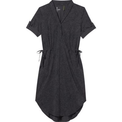 Royal Robbins Spotless Traveler Dress S/s - Asphalt Elkhorn Pt - Naiset - L - Partioaitta