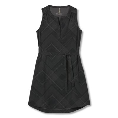 Royal Robbins Spotless Traveler Tank Dress - Black Geo Dot Pt - Naiset - S - Partioaitta