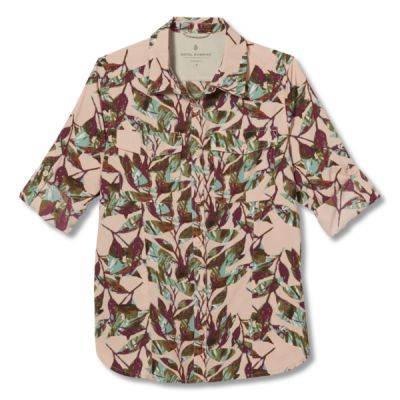 Royal Robbins Bug Barrier Expedition Ii L/s Print - Evening Sand Sprig Pt - Naiset - M - Partioaitta