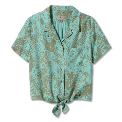 Royal Robbins Bergen S/s - Turquoise - Naiset - S - Partioaitta