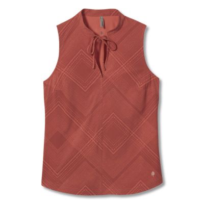 Royal Robbins Spotless Traveler Tank - Terracotta Geo Dot Pt - Naiset - S - Partioaitta