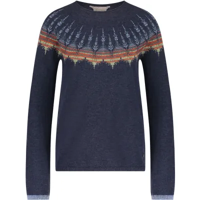 Royal Robbins Westlands Fairisle Crew - Deep Blue Muir Pt - Naiset - L - Partioaitta, kuva 1 / 1