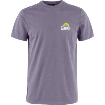 Tierra Organic Cotton Tee Everest Multi M - Purple Dusk - Miehet - XXXL - Partioaitta