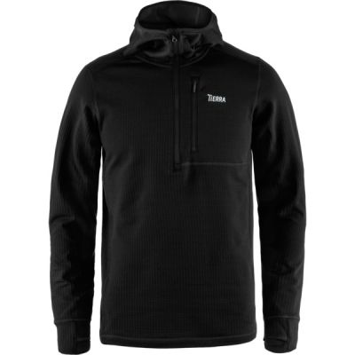 Tierra Nallo Hood Half Zip M - Black - Miehet - M - Partioaitta