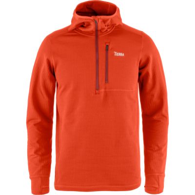 Tierra Nallo Hood Half Zip M - Warm Orange - Miehet - M - Partioaitta