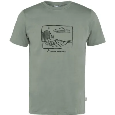 Tierra Organic Cotton Tee Analog Adventures M - Moon Grey - Miehet - XXL - Partioaitta, kuva 1 / 1