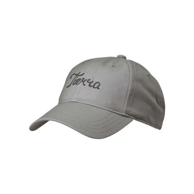 Tierra Embroided Organic Cotton 6 Panel Cap - Grey - Unisex - One Size - Partioaitta