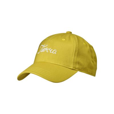 Tierra Embroided Organic Cotton 6 Panel Cap - Yellow - Unisex - One Size - Partioaitta