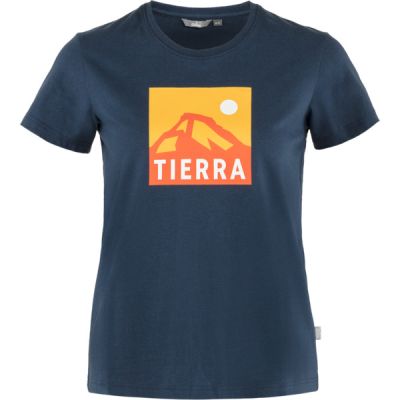 Tierra Organic Cotton Tee W - Nordic Blue (mountain Box) - Naiset - M - Partioaitta | Alk. 34,95 €