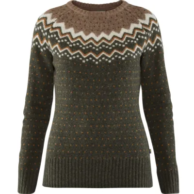 Fjällräven Övik Knit Sweater W - Deep Forest - Naiset - M - Partioaitta, kuva 1 / 1