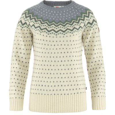 Fjällräven Övik Knit Sweater W - Chalk White-flint Grey - Naiset - S - Partioaitta