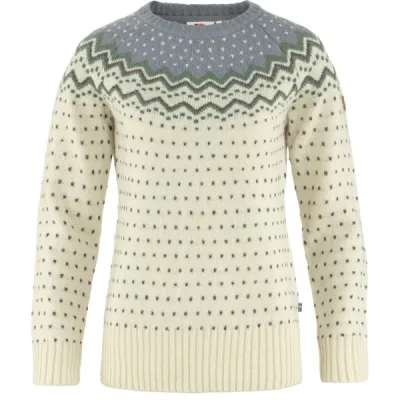 Fjällräven Övik Knit Sweater W - Chalk White-flint Grey - Naiset - S - Partioaitta, kuva 1 / 1