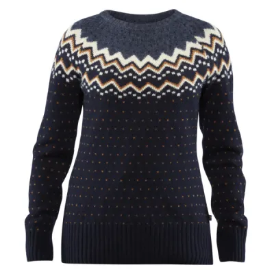 Fjällräven Övik Knit Sweater W - Dark Navy - Naiset - M - Partioaitta, kuva 1 / 1