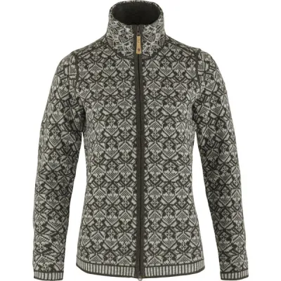 Fjällräven Snow Cardigan W - Dark Olive - Naiset - L - Partioaitta, kuva 1 / 1