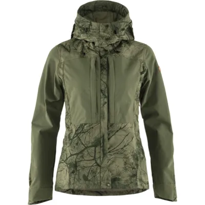 Fjällräven Keb Jacket W - Green Camo-laurel Green - Naiset - M - Partioaitta, kuva 1 / 1