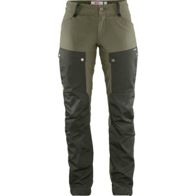 Fjällräven Keb Trousers Curved W Short - Deep Forest-laurel Green - Naiset - 34 - Partioaitta