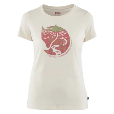 Fjällräven Arctic Fox Print T-shirt W - Chalk White - Naiset - L - Partioaitta, kuva 1 / 1