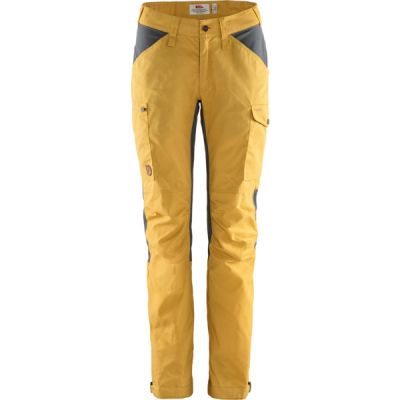 Fjällräven Kaipak Trousers Curved W - Ochre-super Grey - Naiset - 38 - Partioaitta