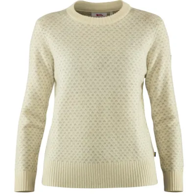 Fjällräven Övik Nordic Sweater W - Chalk White - Naiset - XL - Partioaitta, kuva 1 / 1