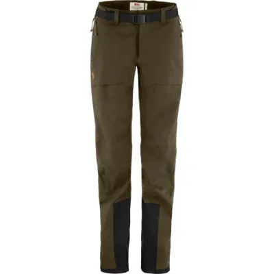 Fjällräven Keb Eco-shell Trousers W - Dark Olive - Naiset - S - Partioaitta, kuva 1 / 1
