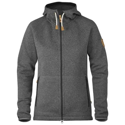 Fjällräven Övik Fleece Hoodie W - Dark Grey - Naiset - M - Partioaitta, kuva 1 / 1