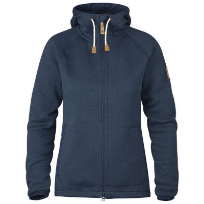 Fjällräven Övik Fleece Hoodie W - Navy - Naiset - XXL - Partioaitta