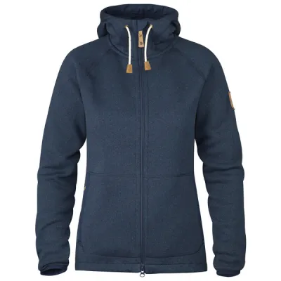 Fjällräven Övik Fleece Hoodie W - Navy - Naiset - M - Partioaitta, kuva 1 / 1