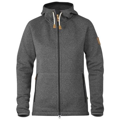 Fjällräven Övik Fleece Hoodie W - Dark Grey - Naiset - XXS - Partioaitta