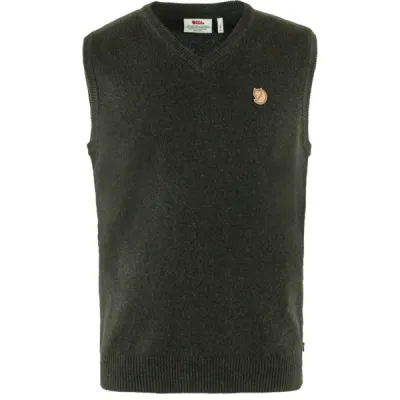 Fjällräven Övik Wool Vest M - Dark Olive - Miehet - M - Partioaitta, kuva 1 / 1