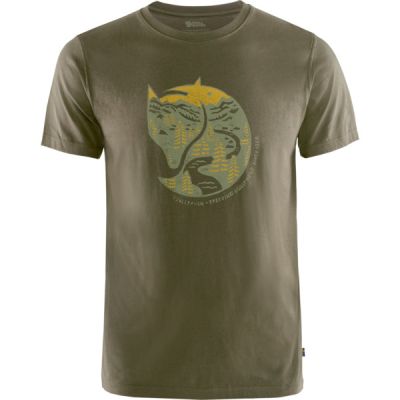 Fjällräven Arctic Fox T-shirt M - Dark Olive - Miehet - M - Partioaitta