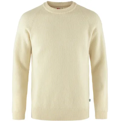 Fjällräven Övik Rib Sweater M - Chalk White - Miehet - S - Partioaitta, kuva 1 / 1