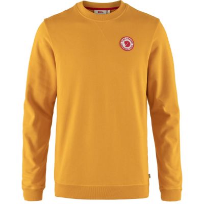 Fjällräven 1960 Logo Badge Sweater M - Mustard Yellow - Miehet - XXL - Partioaitta