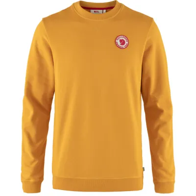 Fjällräven 1960 Logo Badge Sweater M - Mustard Yellow - Miehet - M - Partioaitta, kuva 1 / 1